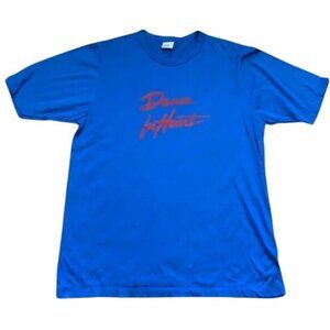 Vintage Dance Heartbeat Single Stitch Blue T Shirt